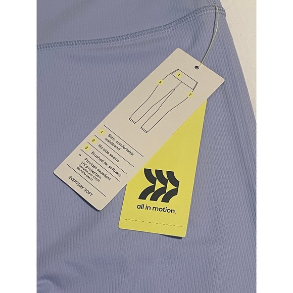 00590 - All in Motion Womens Everyday Soft Ribbed Legging Periwinkle Blue Size S - Picture 5 of 6